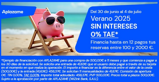 Financia has en 12 pagos sin intereses 0 %TAE