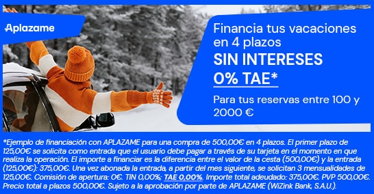 ¡Paga en 4 plazos SIN intereses 0% TAE!